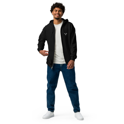 Everyday Unisex Embroidered Zip Hoodie