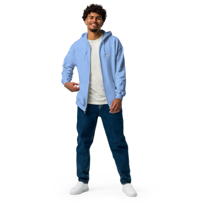 Everyday Unisex Embroidered Zip Hoodie