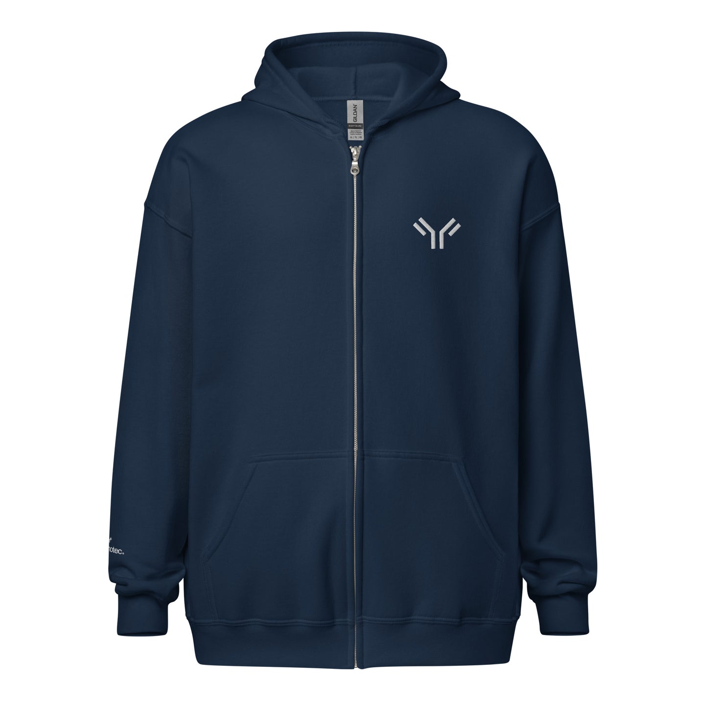 Everyday Unisex Embroidered Zip Hoodie
