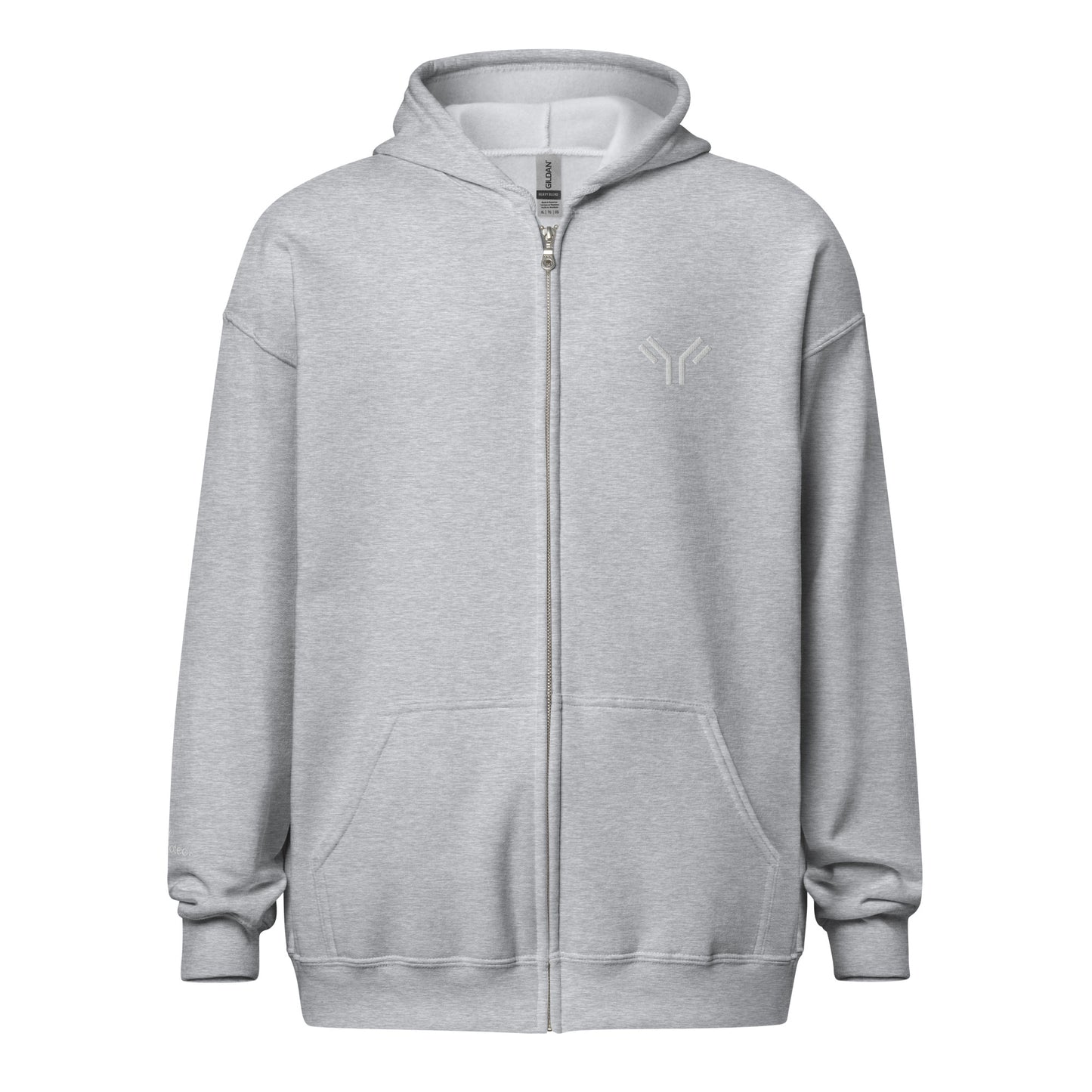 Everyday Unisex Embroidered Zip Hoodie